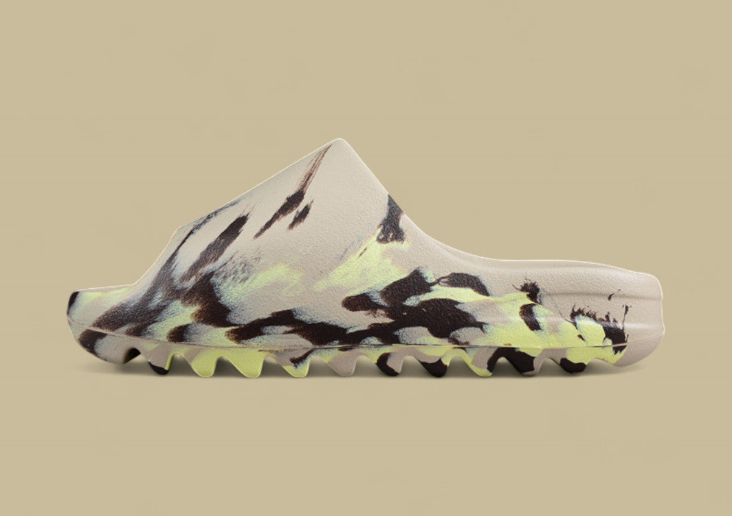 Yeezy Slide “MX Cream” Marbled Colorway Slip-On by Kanye