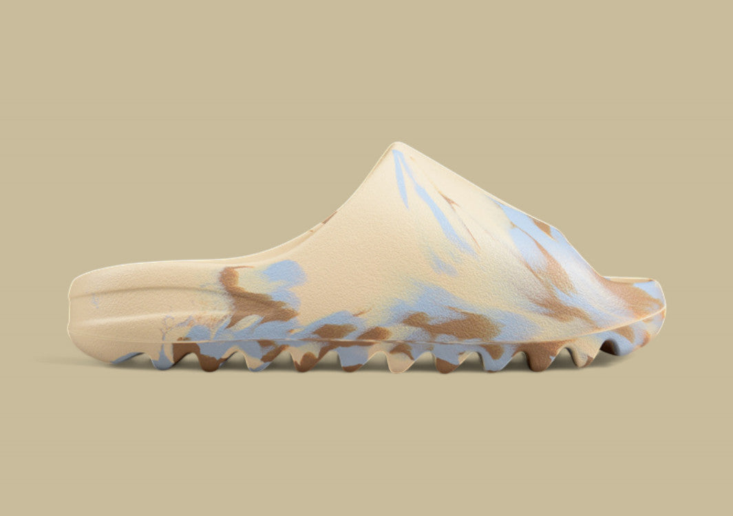 Yeezy Slide “MX Sand” Cream Marble Comfort Slip-On