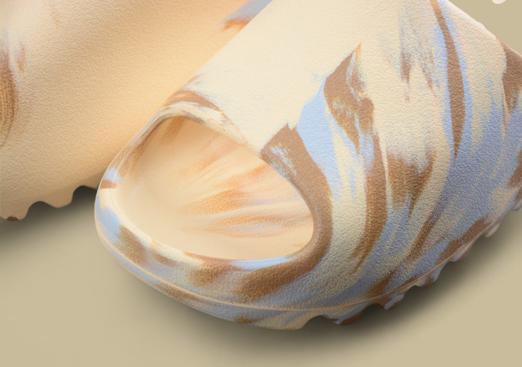 Yeezy Slide “MX Sand” Cream Marble Comfort Slip-On