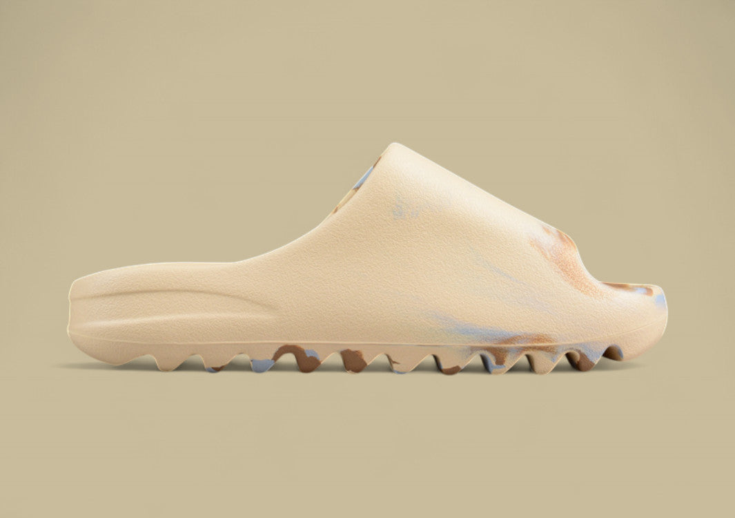 Yeezy Slide “MX Sand” Cream Marble Comfort Slip-On