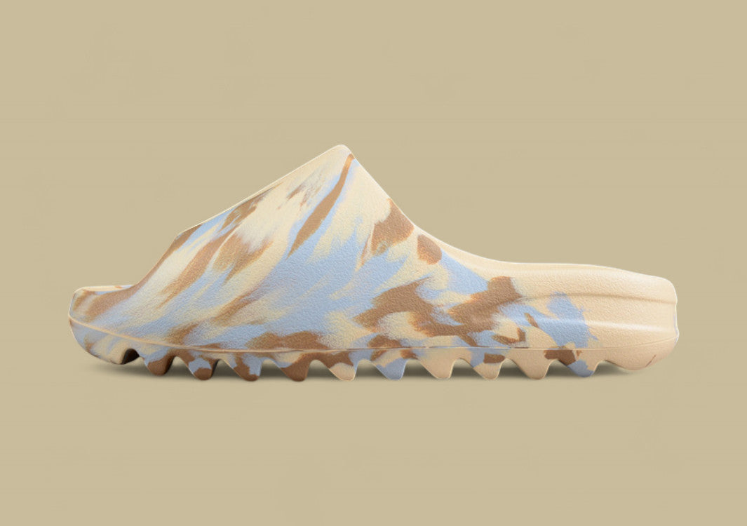 Yeezy Slide “MX Sand” Cream Marble Comfort Slip-On