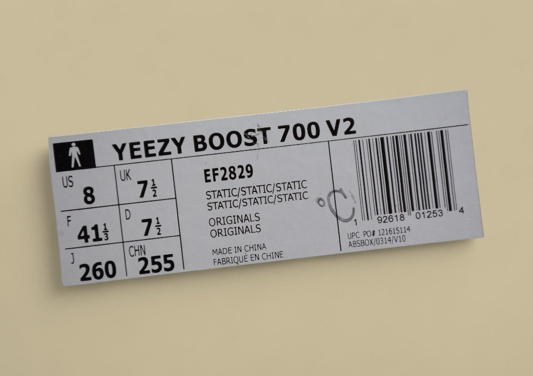 Yeezy boost 700 V2“Static” Chunky Runner In Grey Cream