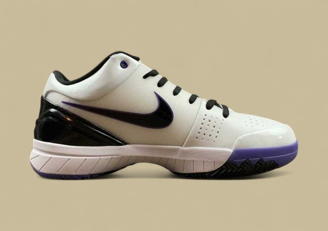 Zoom Kobe 4 Inline White/Black-Varsity Purple