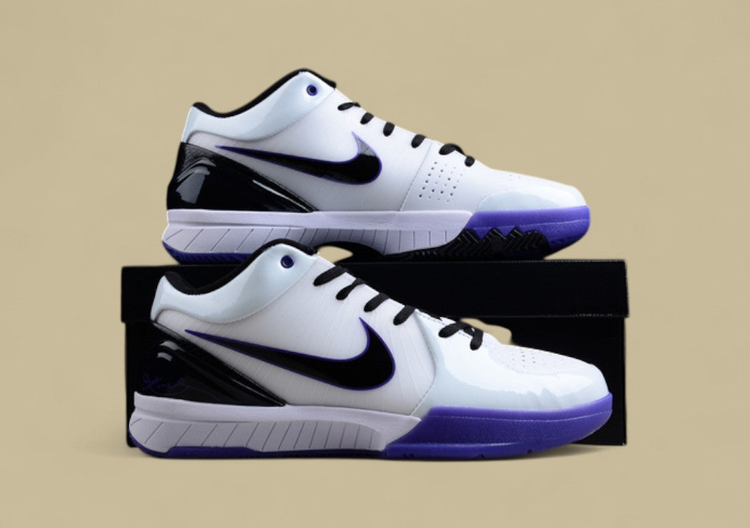 Zoom Kobe 4 Inline White/Black-Varsity Purple
