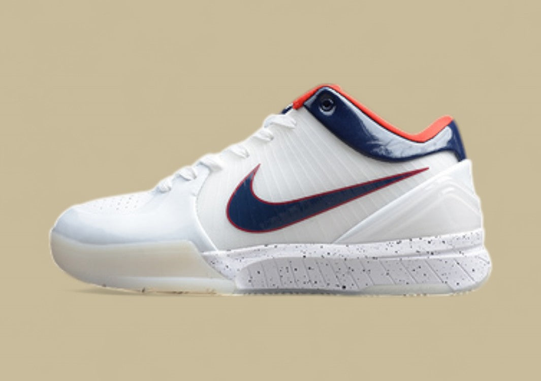 Zoom Kobe 4 Protro Basketball Shoes White/Navy Blue