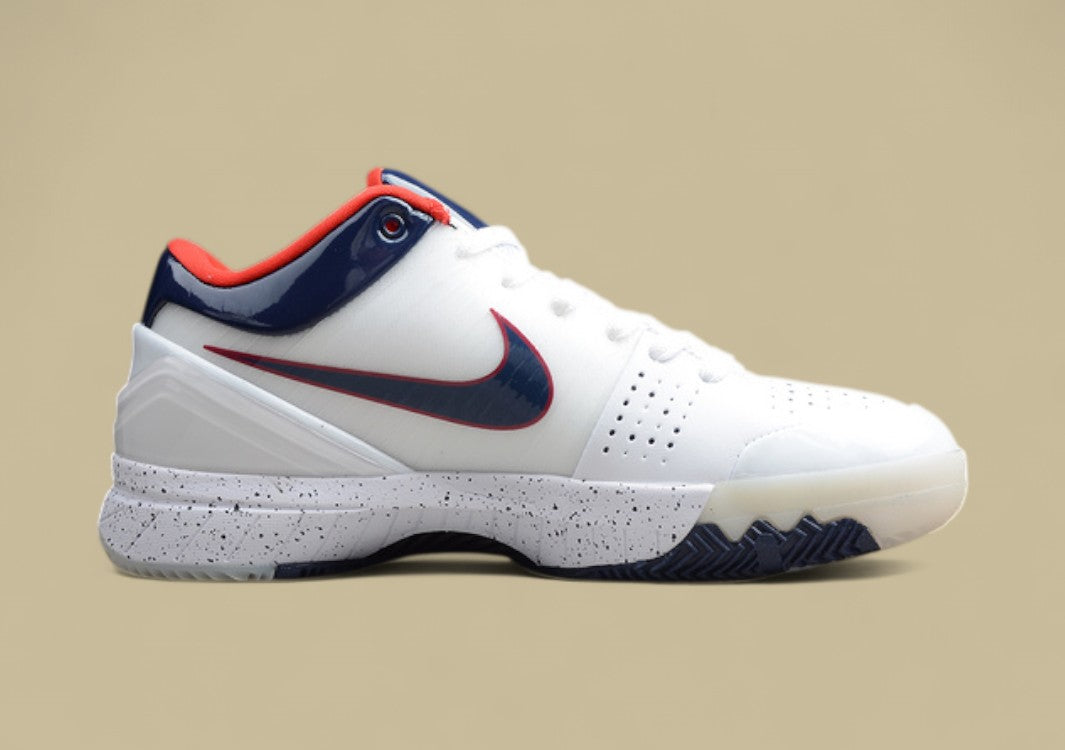 Zoom Kobe 4 Protro Basketball Shoes White/Navy Blue