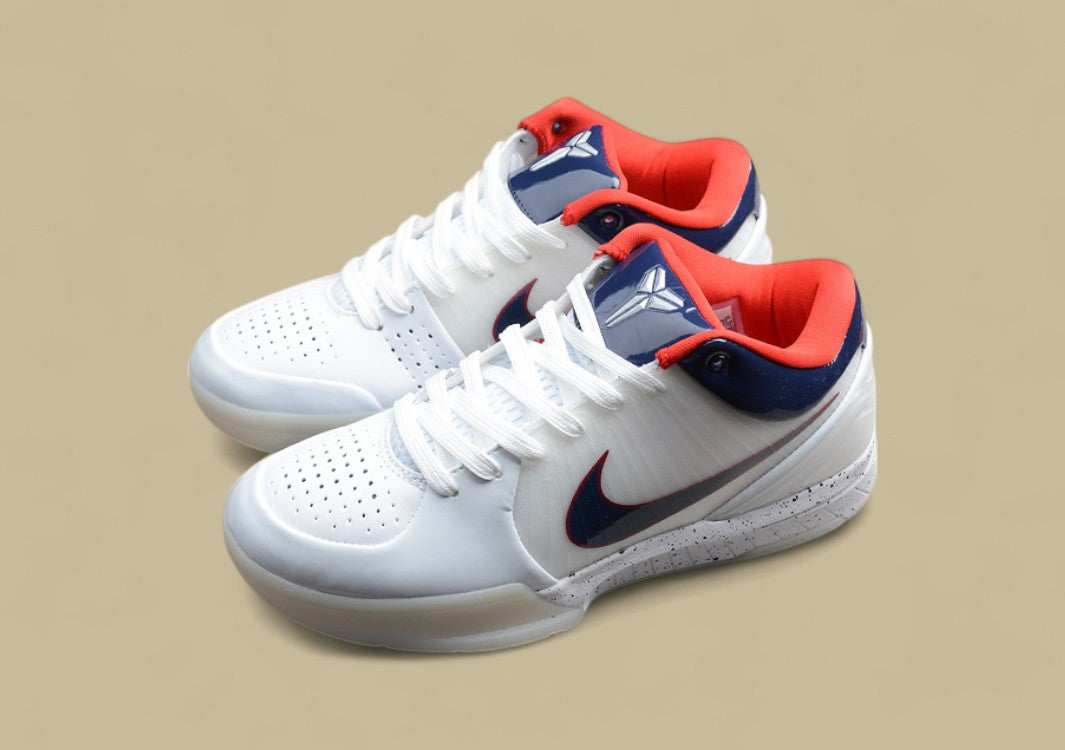 Zoom Kobe 4 Protro Basketball Shoes White/Navy Blue
