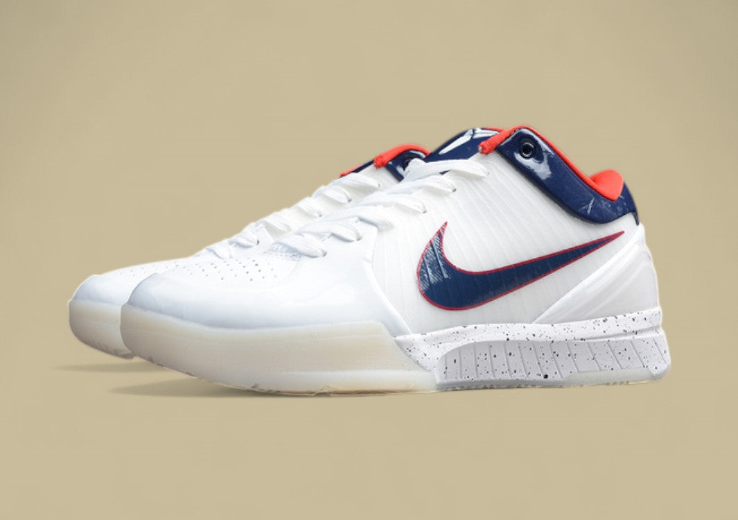 Zoom Kobe 4 Protro Basketball Shoes White/Navy Blue