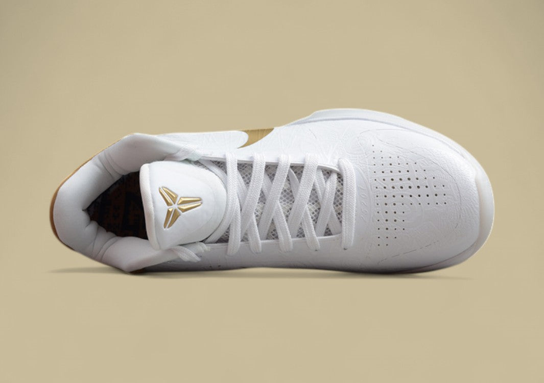 Zoom Kobe 5 Big Stage Home White/Metallic Gold