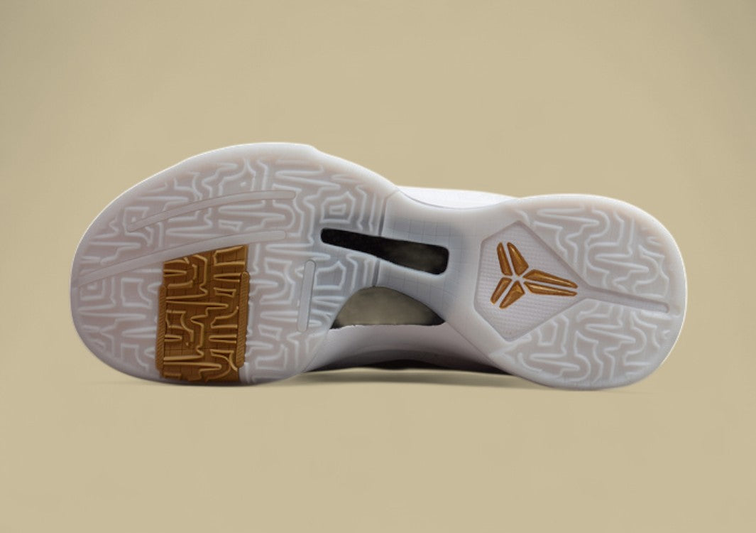 Zoom Kobe 5 Big Stage Home White/Metallic Gold