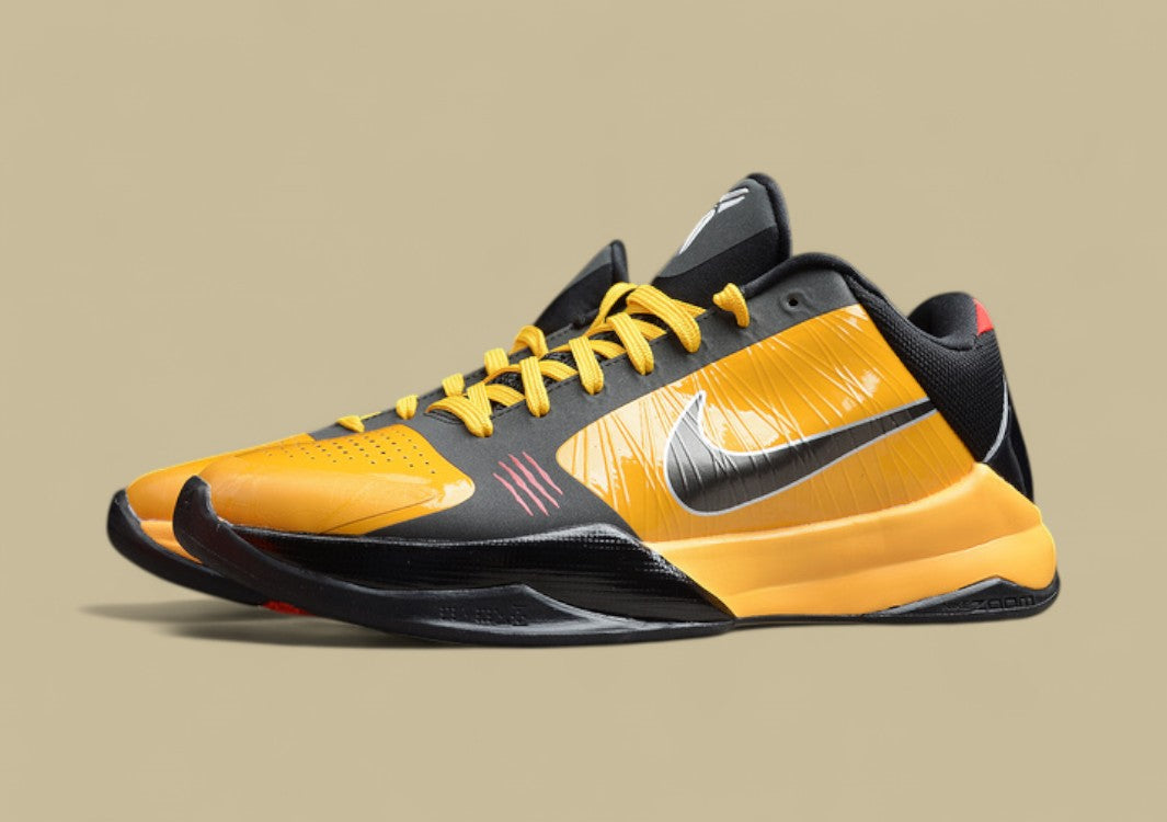 Zoom Kobe 5 Bruce Lee Del Sol/Black-Metallic Silver-Comet