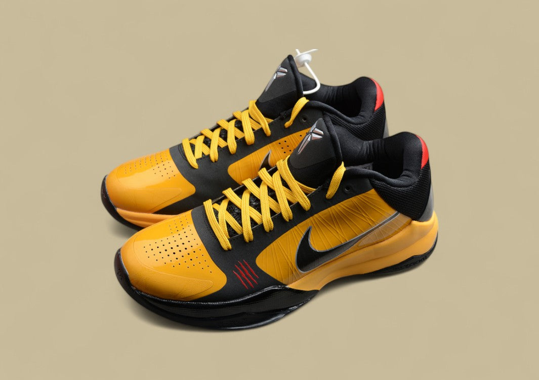 Zoom Kobe 5 Bruce Lee Del Sol/Black-Metallic Silver-Comet