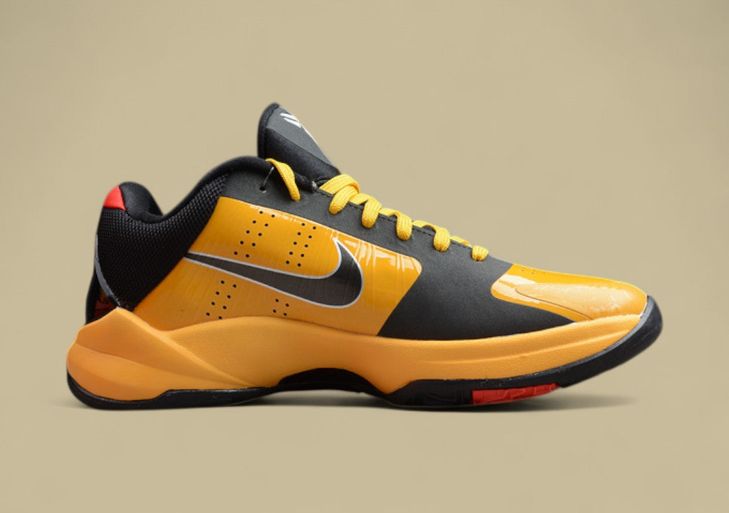 Zoom Kobe 5 Bruce Lee Del Sol/Black-Metallic Silver-Comet