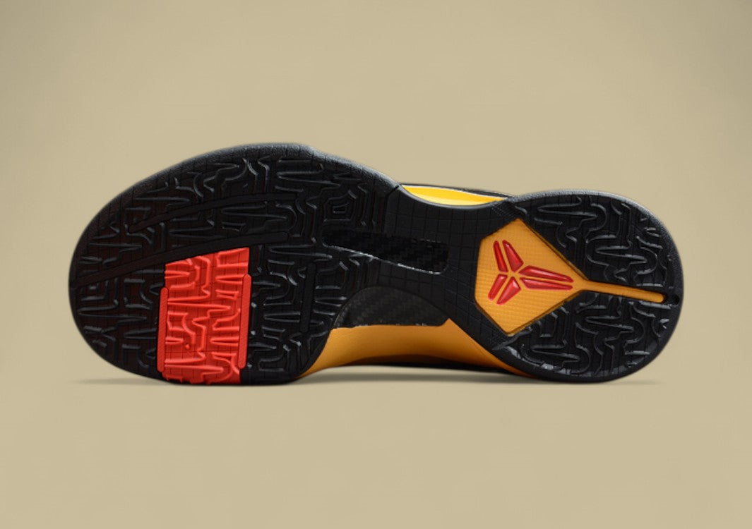 Zoom Kobe 5 Bruce Lee Del Sol/Black-Metallic Silver-Comet