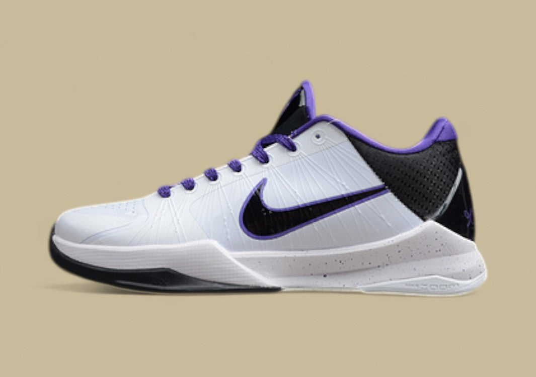 Zoom Kobe 5 Inline White/Black-Varsity Purple