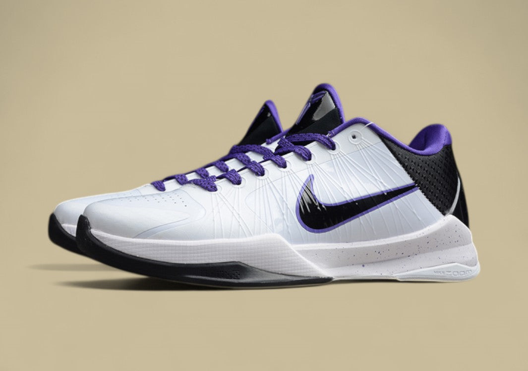 Zoom Kobe 5 Inline White/Black-Varsity Purple