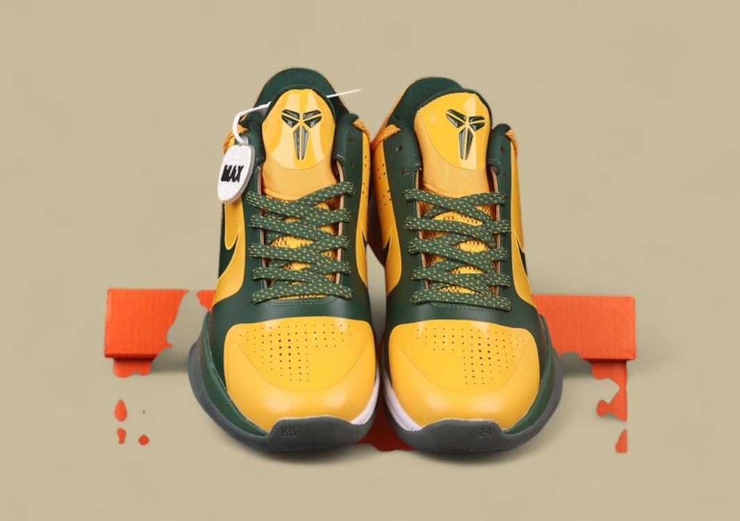 Zoom Kobe 5 Rice Away Varsity Maize/Deep Forest-White