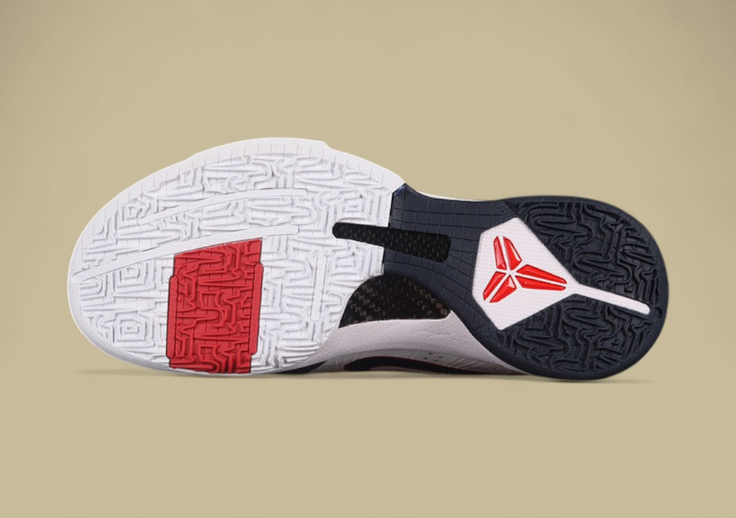 Zoom Kobe 5 USA White/Obsidian/Sport Red