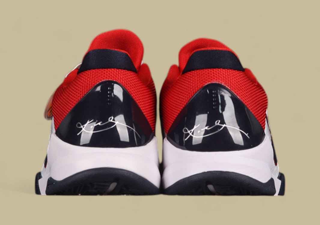Zoom Kobe 5 USA White/Obsidian/Sport Red