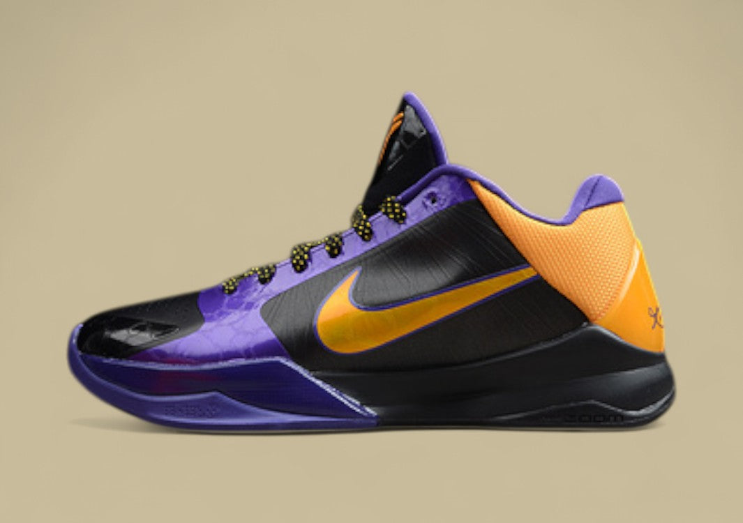 Zoom Kobe 5 x Lakers Black/Del Sol-Varsity Purple