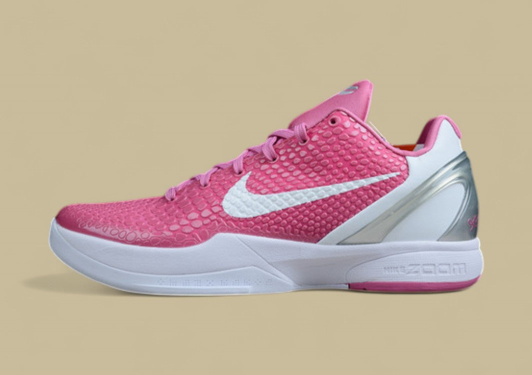 Zoom Kobe 6 Protro Think Pink Pinkfire/Metallic Silver/White