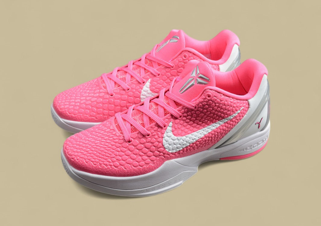 Zoom Kobe 6 Think Pink Pinkfire/Metallic Silver-White
