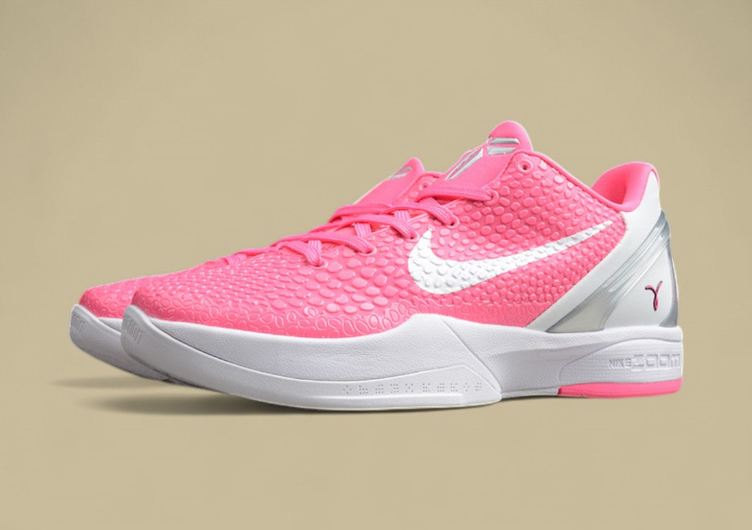 Zoom Kobe 6 Think Pink Pinkfire/Metallic Silver-White