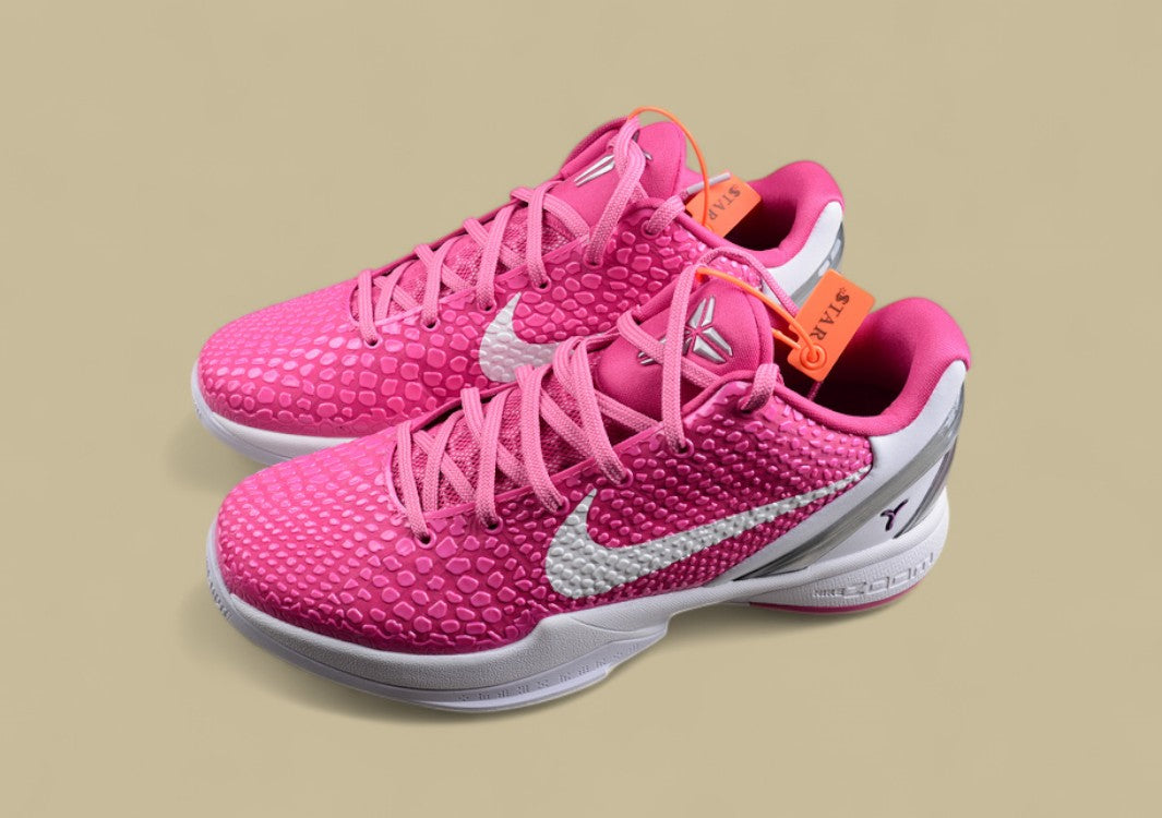 Zoom Kobe 6 Think Pink Pinkfire/White-Metallic Kay Yow
