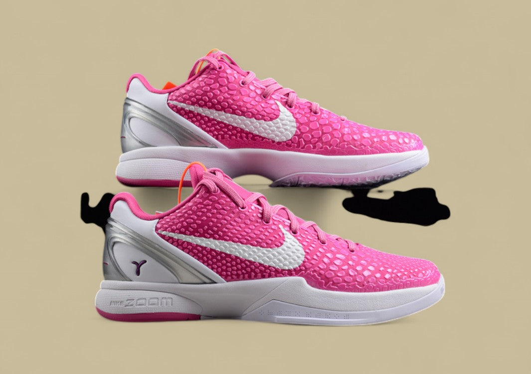Zoom Kobe 6 Think Pink Pinkfire/White-Metallic Kay Yow