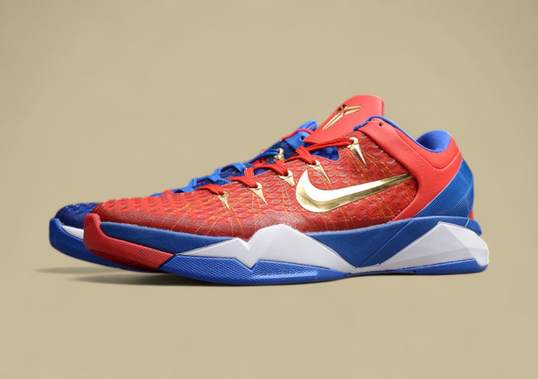 Zoom Kobe 7 Dark Blue/Red/Gold-White