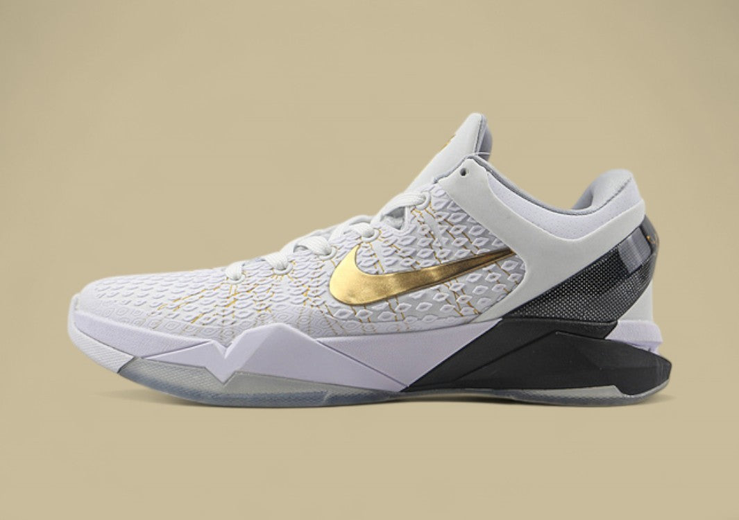 Zoom Kobe 7 System Elite Home White/Metallic Gold-Black-Natural Grey