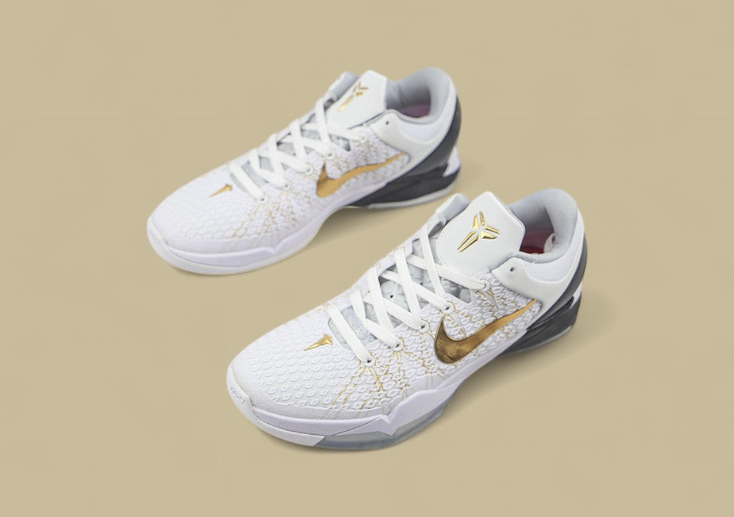 Zoom Kobe 7 System Elite Home White/Metallic Gold-Black-Natural Grey