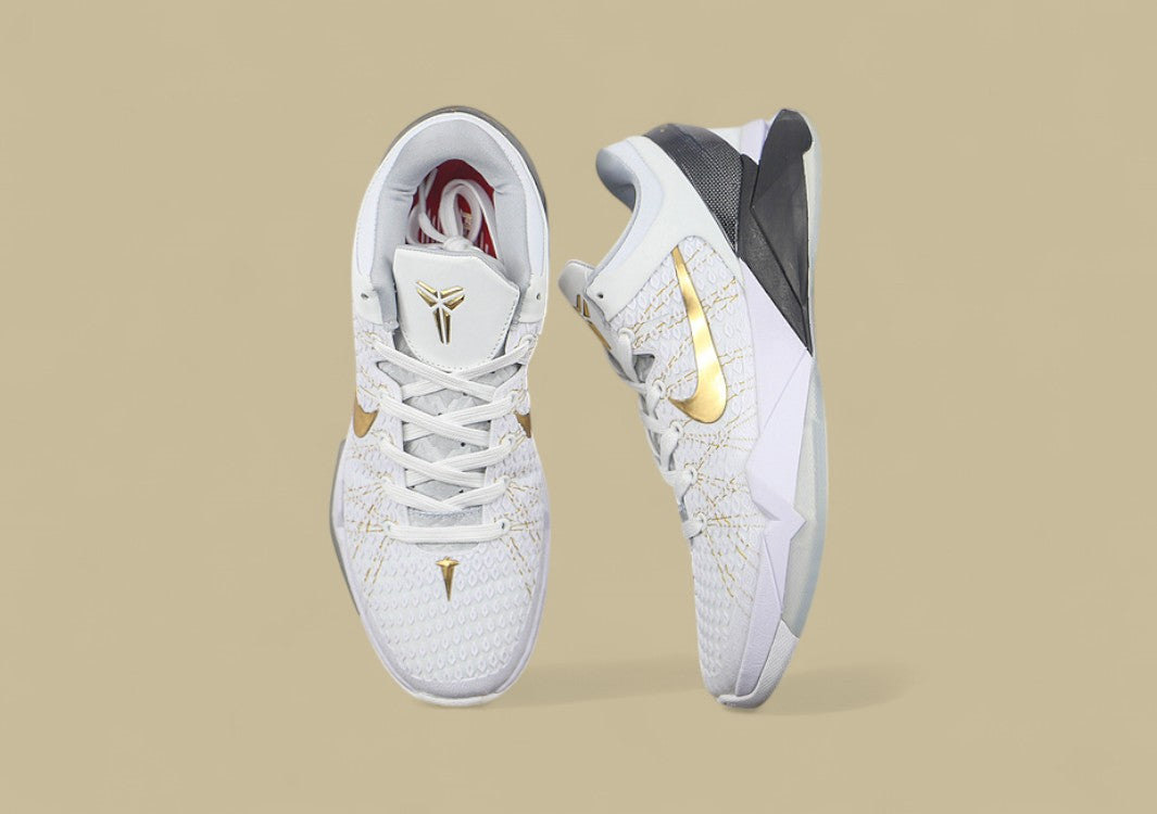 Zoom Kobe 7 System Elite Home White/Metallic Gold-Black-Natural Grey