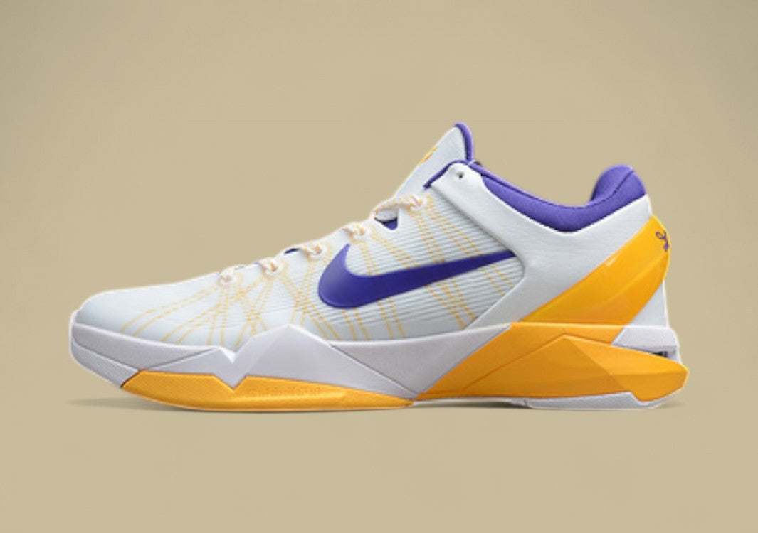 Zoom Kobe 7 System Lakers White/Concord-Del Sol-Pure Platinum