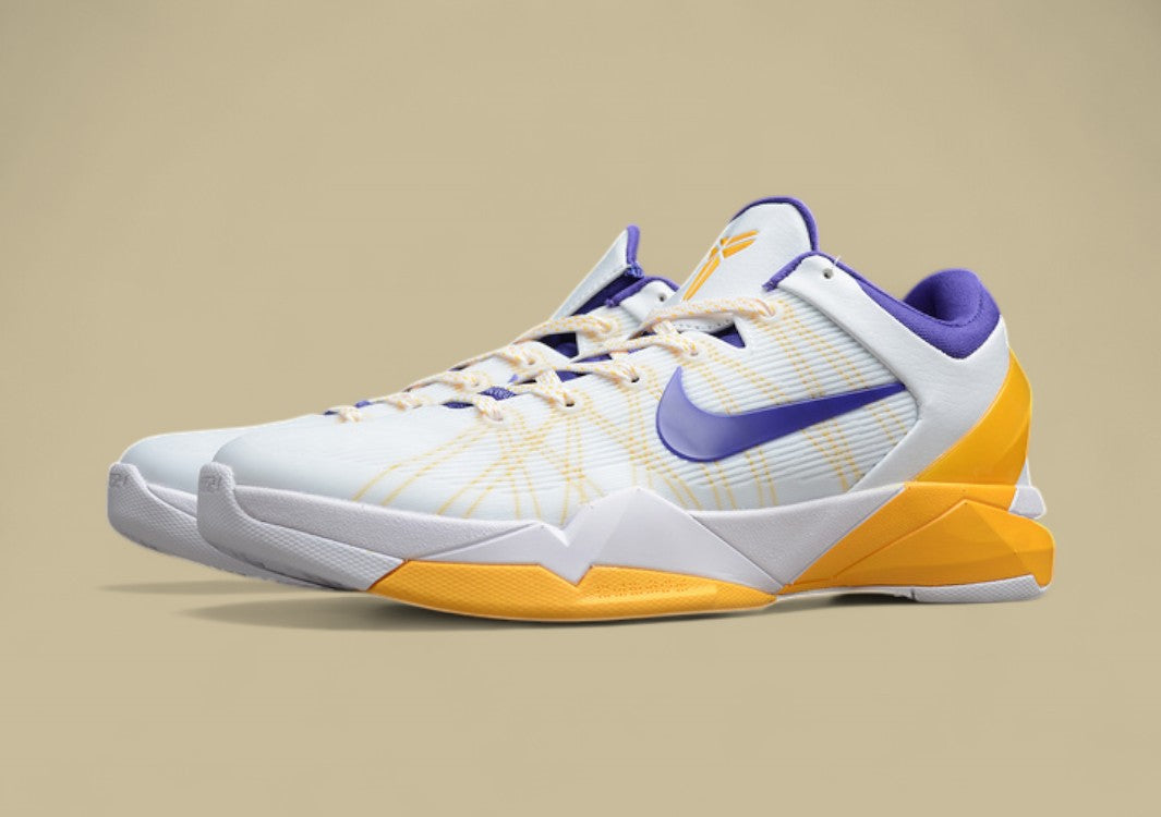 Zoom Kobe 7 System Lakers White/Concord-Del Sol-Pure Platinum