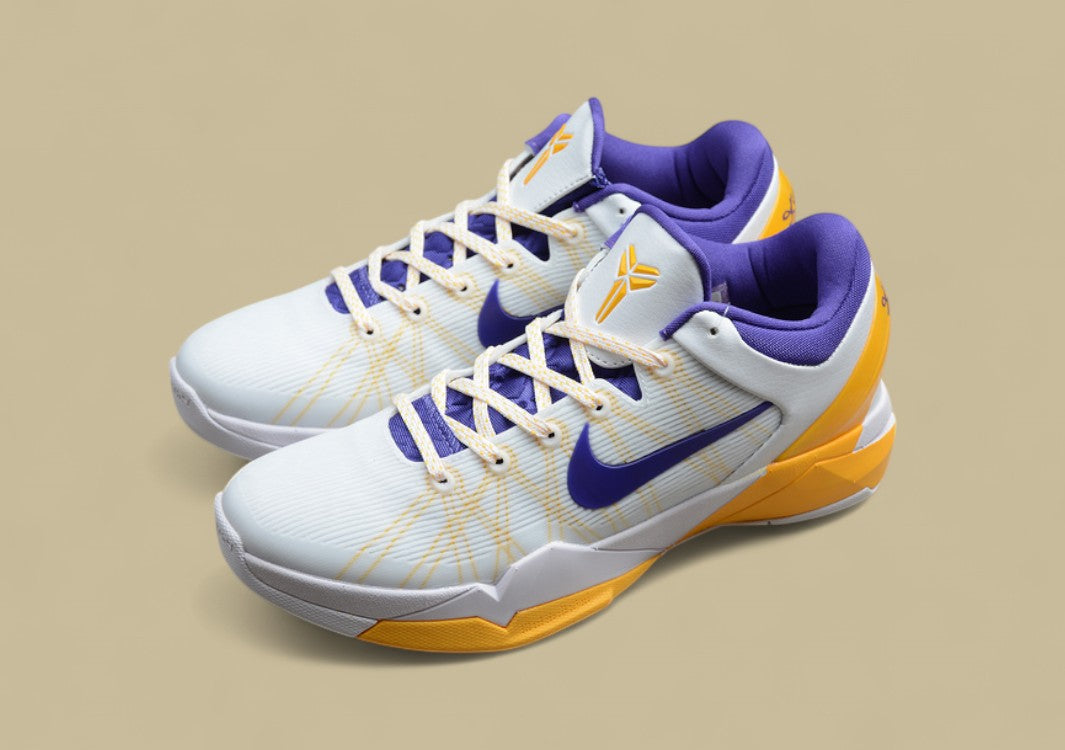 Zoom Kobe 7 System Lakers White/Concord-Del Sol-Pure Platinum