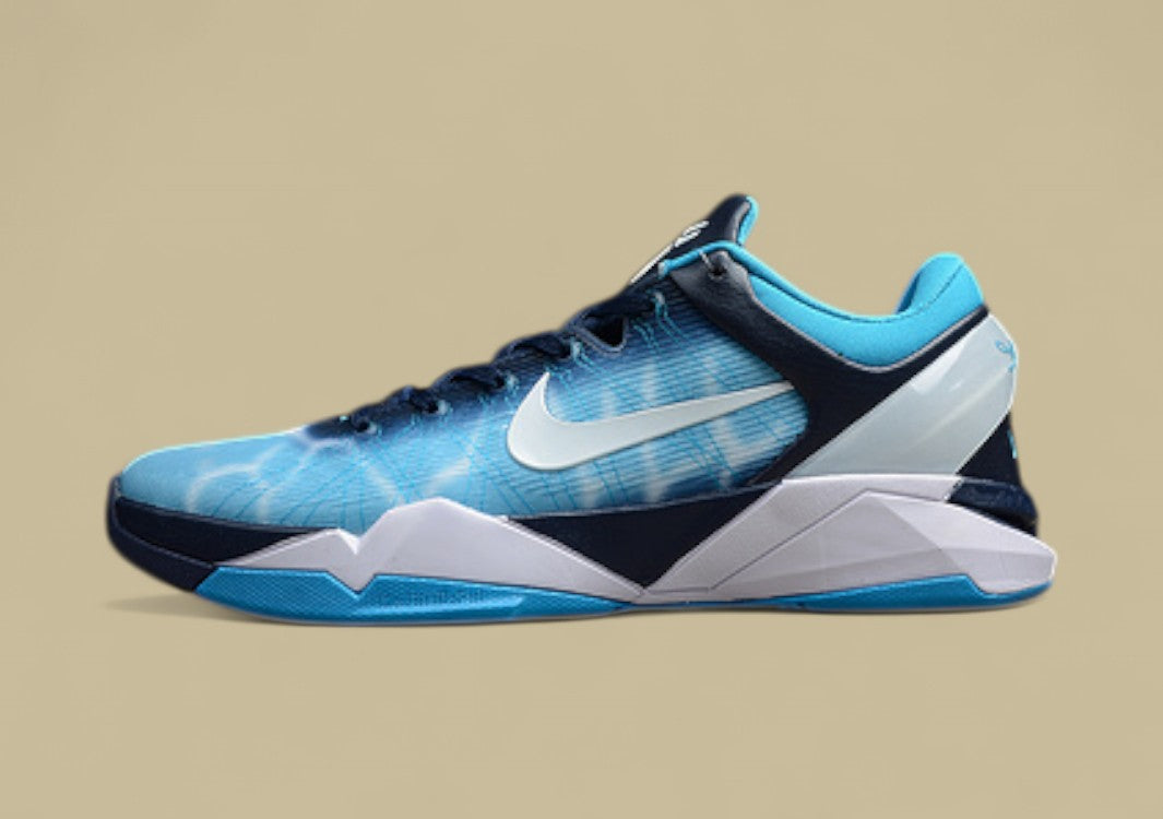 Zoom Kobe 7 System Shark Obsidian/White/Blue Grey-Current Blue
