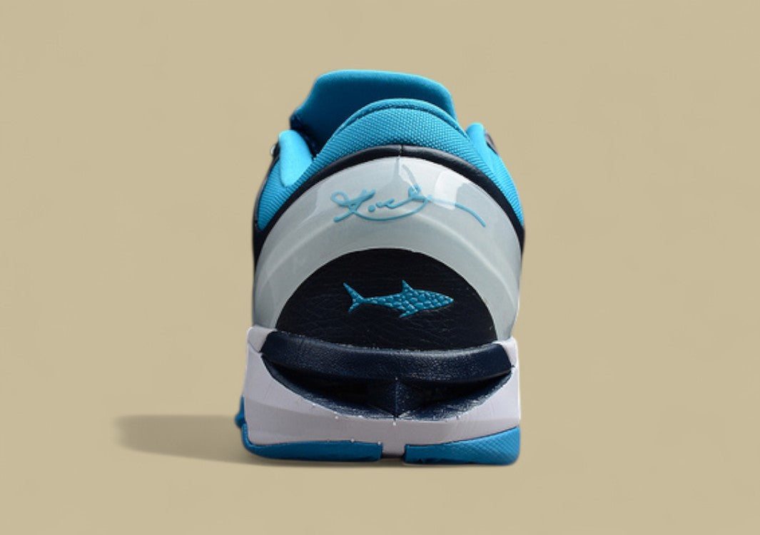 Zoom Kobe 7 System Shark Obsidian/White/Blue Grey-Current Blue