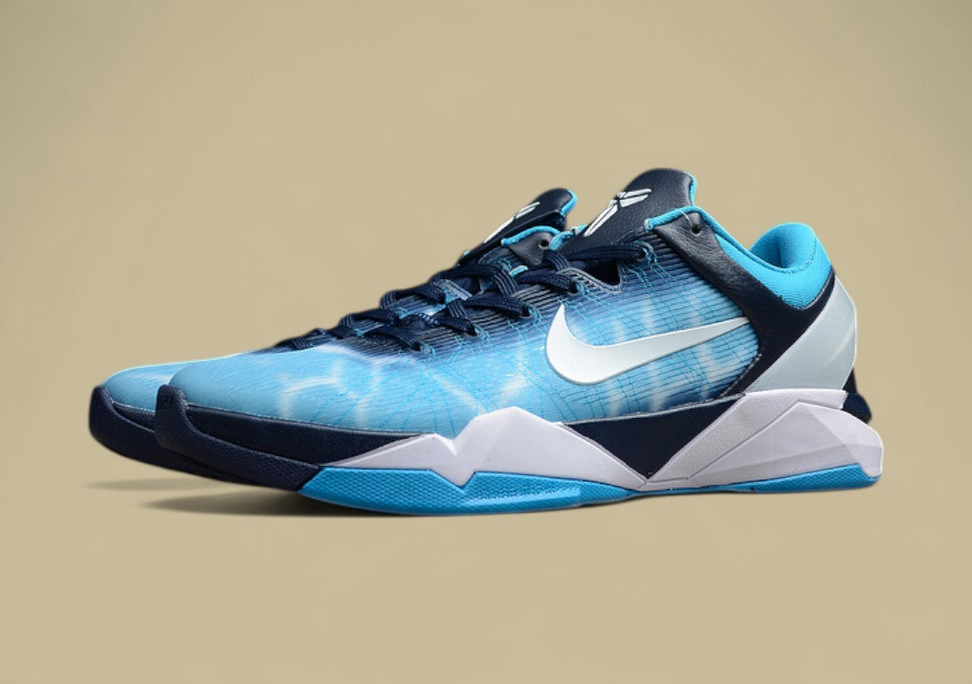 Zoom Kobe 7 System Shark Obsidian/White/Blue Grey-Current Blue