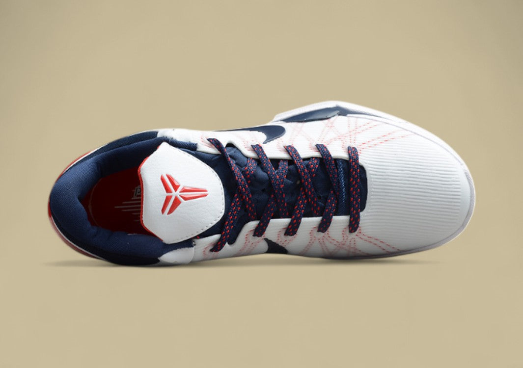 Zoom Kobe VII System White/Obsidian-University Red-Pure Platinum