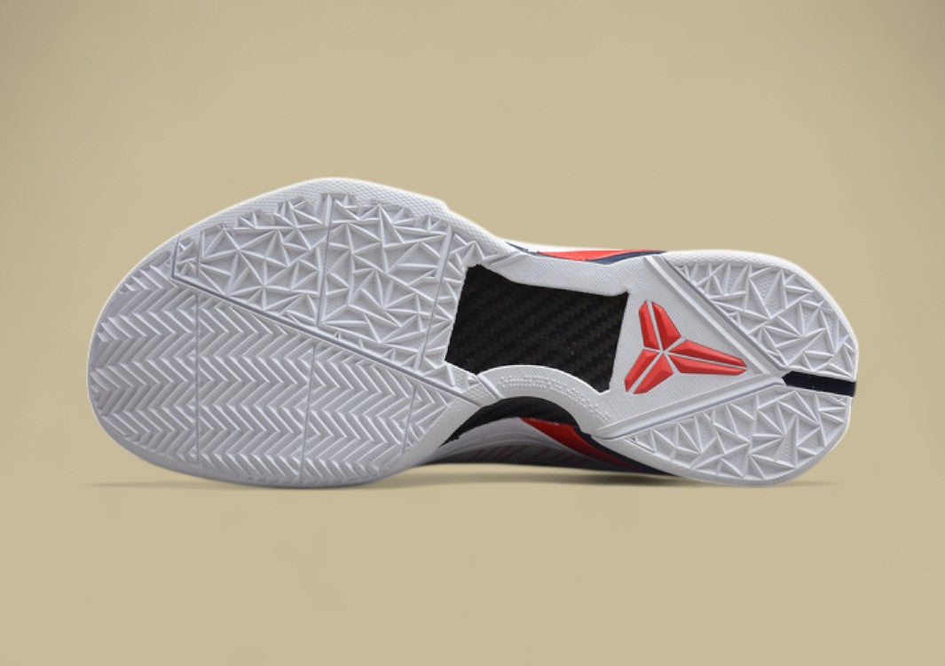 Zoom Kobe VII System White/Obsidian-University Red-Pure Platinum