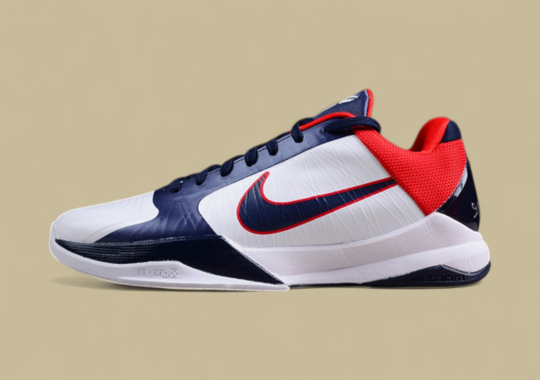 Zoom Kobe V Protro White/Obsidian/Sport Red