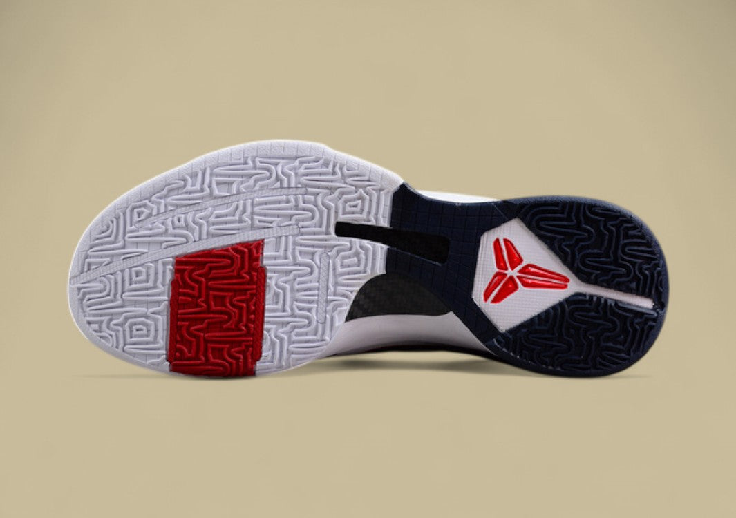Zoom Kobe V Protro White/Obsidian/Sport Red