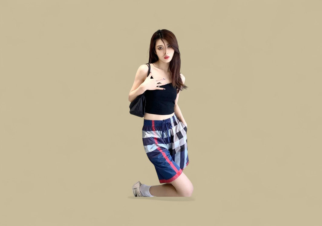 Burberry Classic Big Check Swim Shorts – Navy Multicolor