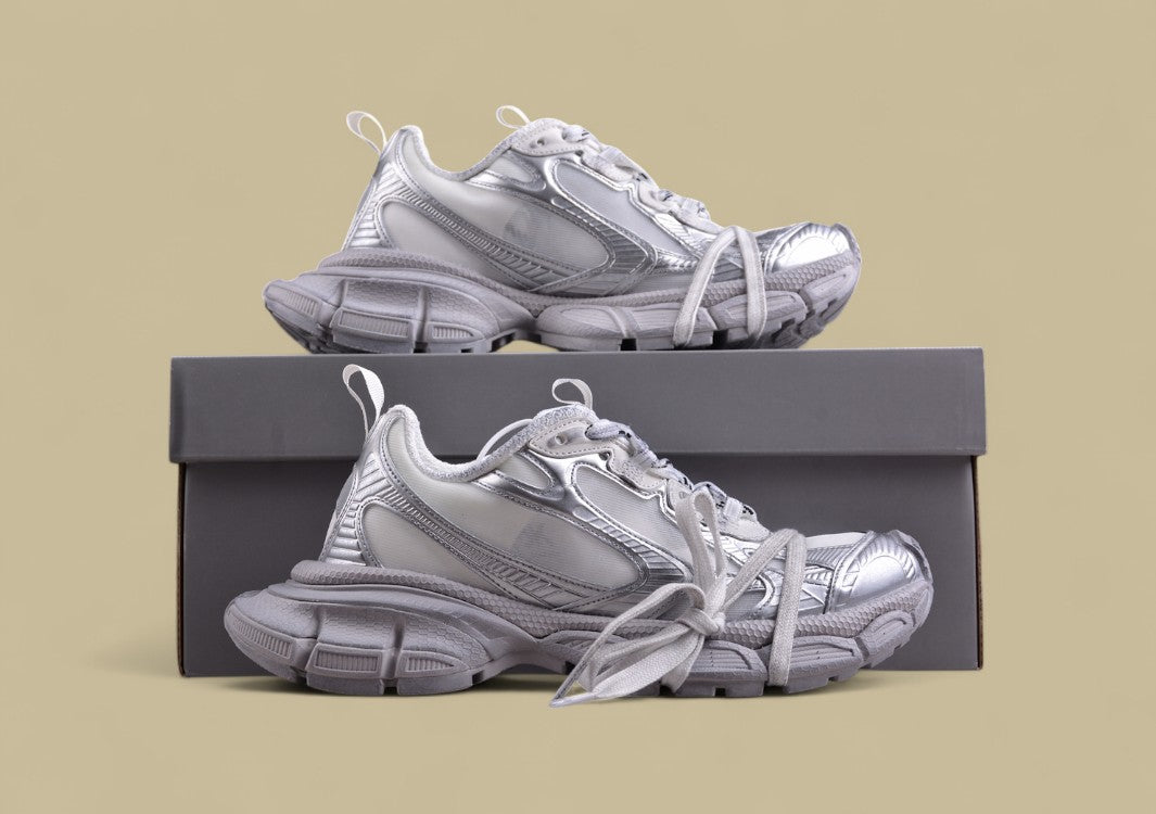 Balenciaga Runner Sneaker – Metallic Silver