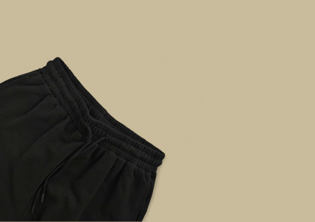 alenciaga 24SS Embroidery Flame Logo Shorts – Black