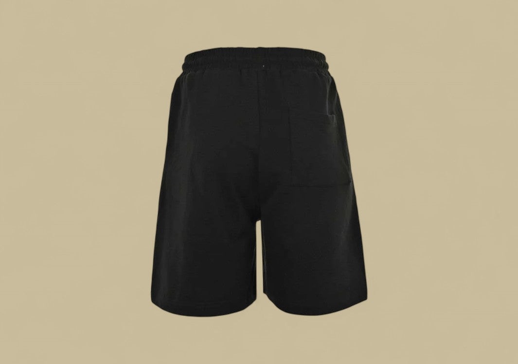 alenciaga 24SS Embroidery Flame Logo Shorts – Black