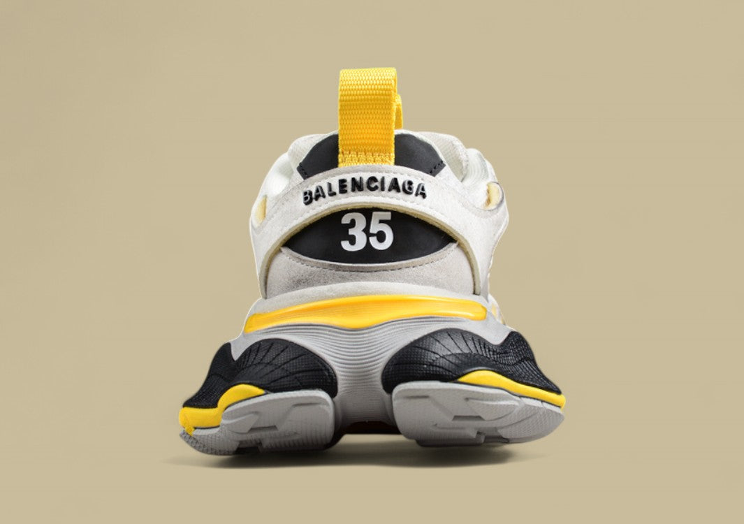 Balenciaga Cargo Sneaker in White/Yellow/Black