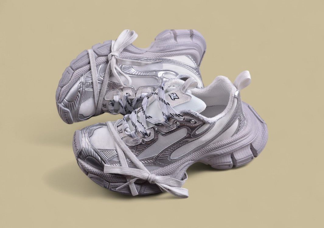 Balenciaga Runner Sneaker – Metallic Silver